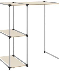 vidaXL Waschmaschinenregal Creme 87x55x90,5 cm Eisen