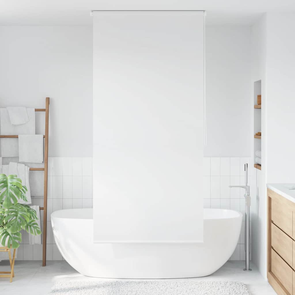 vidaXL Duschrollo 100x240 cm Weiß