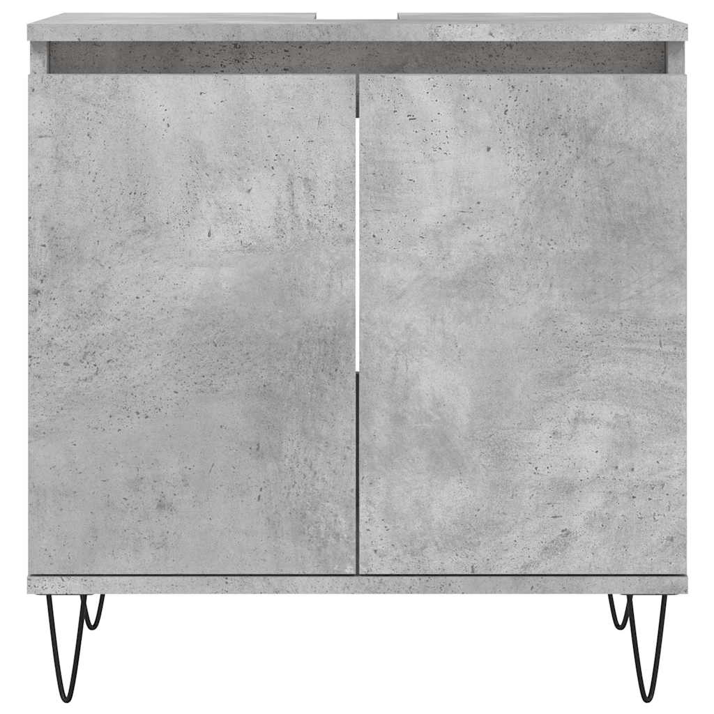vidaXL Badschrank Betongrau 58 x 33 x 60 cm Holzwerkstoff
