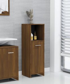 vidaXL Badschrank Braun Eichen-Optik 30x30x95 cm Holzwerkstoff