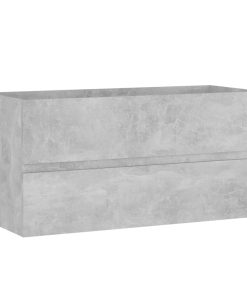 vidaXL Waschbeckenunterschrank Betongrau 90x38,5x45 cm Holzwerkstoff