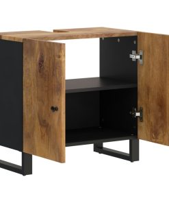 vidaXL Waschbeckenunterschrank Massivholz Mango und Holzwerkstoff