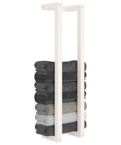 vidaXL Handtuchhalter Weiß 23x18x90 cm Massivholz Kiefer