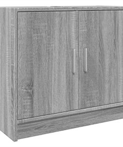 vidaXL Waschbeckenunterschrank Grau Sonoma 63x29x55 cm Holzwerkstoff