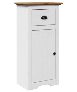 vidaXL Badschrank BODO Weiß und Braun 44x30x90 cm