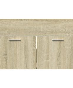 vidaXL Waschbeckenunterschrank Sonoma-Eiche 90x38,5x46 Holzwerkstoff
