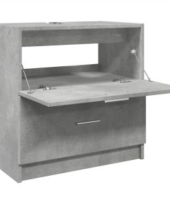 vidaXL Waschbeckenunterschrank Betongrau 59x37x59 cm Holzwerkstoff