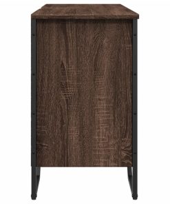vidaXL Waschbeckenunterschrank Braun Eichen-Optik 91x35x60 cm