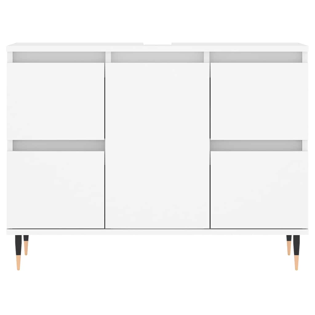 vidaXL Badschrank Weiß 80x33x60 cm Holzwerkstoff