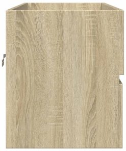 vidaXL Waschbeckenunterschrank Sonoma-Eiche 90x38,5x45cm Holzwerkstoff