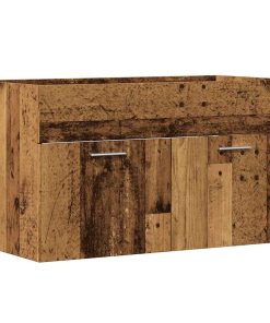 vidaXL Waschbeckenunterschrank Altholz-Optik 80x38,5x46 cm