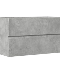 vidaXL Waschbeckenunterschrank Betongrau 90x38,5x45 cm Holzwerkstoff