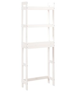 vidaXL Toilettenregal Weiß 63x26x171 cm Massivholz Kiefer