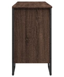 vidaXL Waschbeckenunterschrank Braun Eichen-Optik 91x35x60 cm