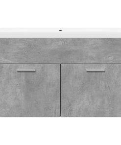 vidaXL Waschbeckenunterschrank mit Einbaubecken Betongrau