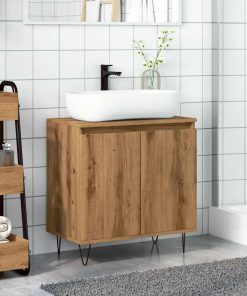 vidaXL Badschrank Artisan-Eiche 58x33x60 cm Holzwerkstoff
