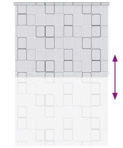 vidaXL Duschrollo 140x240 cm Quadratmuster
