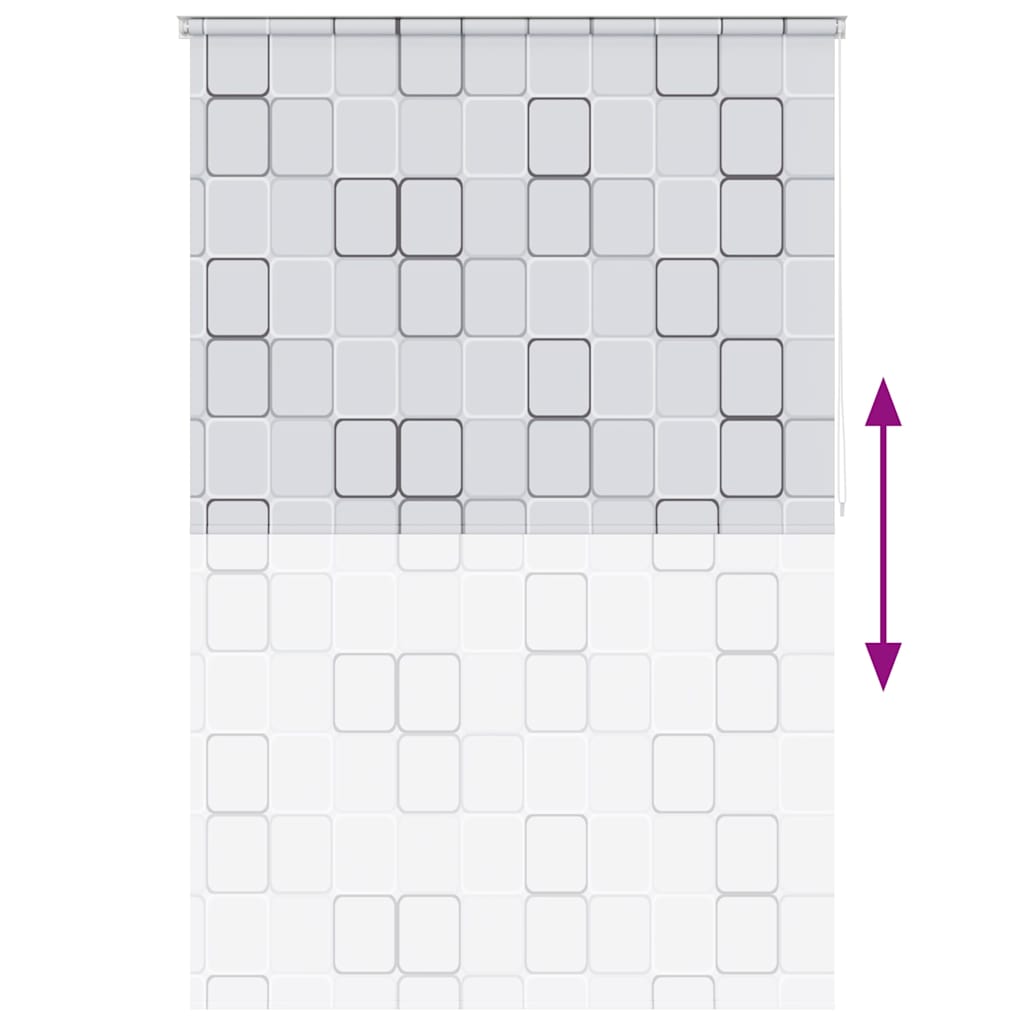 vidaXL Duschrollo 140x240 cm Quadratmuster