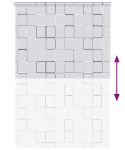 vidaXL Duschrollo 160x240 cm Quadratmuster