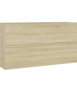 vidaXL Waschbeckenunterschrank Sonoma-Eiche 90x38,5x45cm Holzwerkstoff