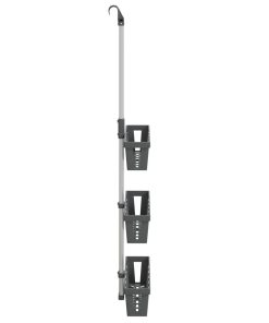 vidaXL Duschregal zum Hängen 30x15x(67-105) cm Aluminium
