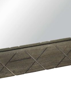 vidaXL Badspiegel Grau 50x3x70 cm Massivholz Mango
