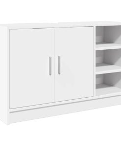 vidaXL Waschbeckenunterschrank Weiß 90x29x55 cm Holzwerkstoff