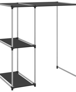 vidaXL Waschmaschinenregal Schwarz 87x55x90,5 cm Eisen