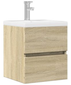vidaXL Waschbeckenunterschrank Sonoma-Eiche 41x38,5x45cm Holzwerkstoff