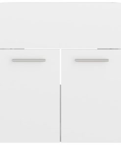 vidaXL Waschbeckenunterschrank Hochglanz-Weiß 41x38,5x46cm