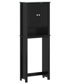 vidaXL Toilettenschrank BERG Schwarz 60x27x164,5 cm Massivholz