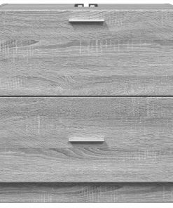 vidaXL Waschbeckenunterschrank Grau Sonoma 59x37x59 cm Holzwerkstoff