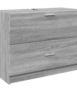 vidaXL Waschbeckenunterschrank Grau Sonoma 78x37x59 cm Holzwerkstoff