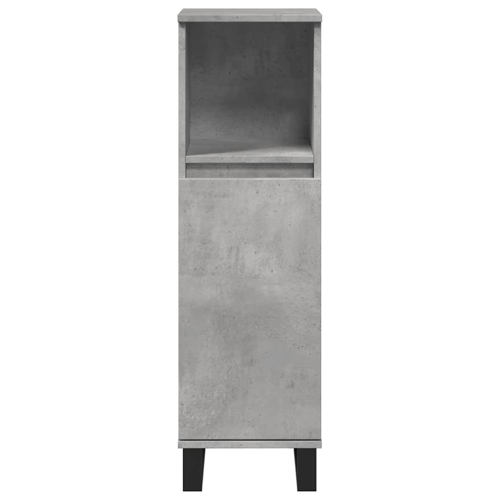 vidaXL Badschrank Betongrau 30x30x100 cm Holzwerkstoff