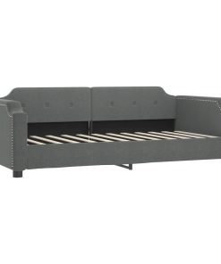 vidaXL Tagesbett Ausziehbar mit Schubladen Dunkelgrau 100x200 cm Stoff