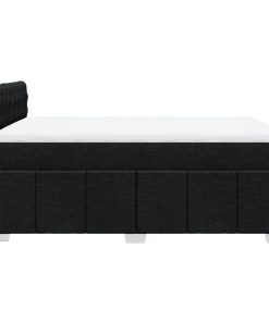 vidaXL Boxspringbett mit Matratze Schwarz 160x200 cm Stoff