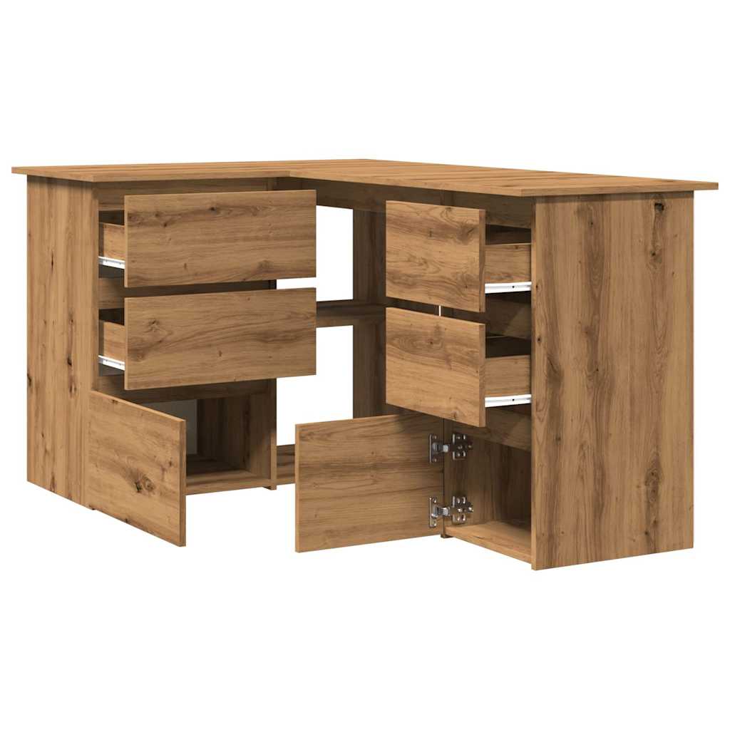 vidaXL Eckschreibtisch Artisan-Eiche 145x100x76 cm Holzwerkstoff