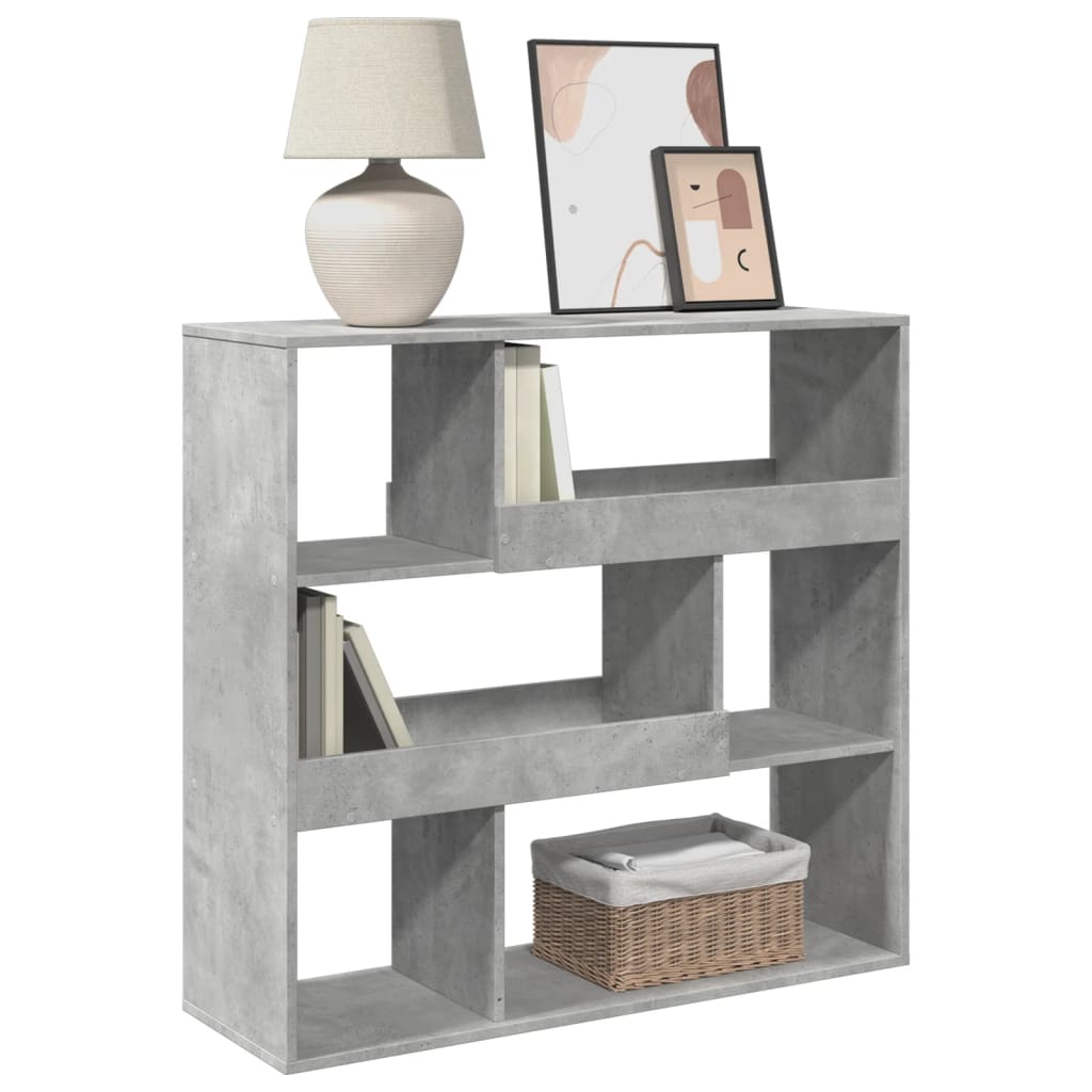 vidaXL Bücherregal/Raumteiler Betongrau 100x33x94,5 cm