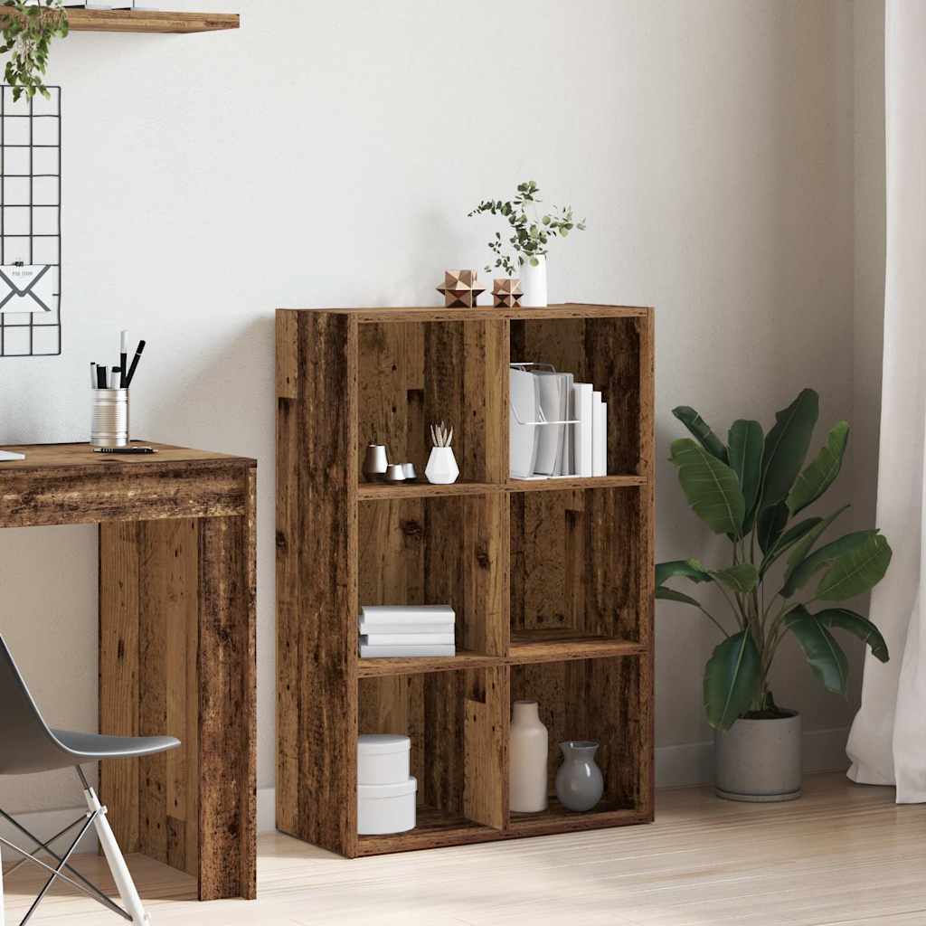 vidaXL Bücherregal/Sideboard Altholz-Optik 66x30x98 cm Holzwerkstoff
