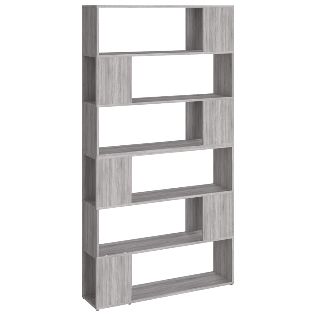 vidaXL Bücherregal/Raumteiler Grau Sonoma 100x24x188 cm