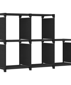 vidaXL Würfelregal mit 5 Fächern Schwarz 103x30x72,5 cm Stoff