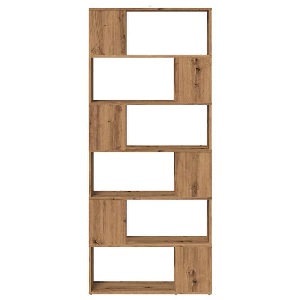 vidaXL Bücherregal/Raumteiler Artisan-Eiche 80x24x186 cm