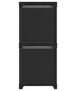 vidaXL Würfelregal mit 6 Boxen Schwarz 103x30x72,5 cm Stoff