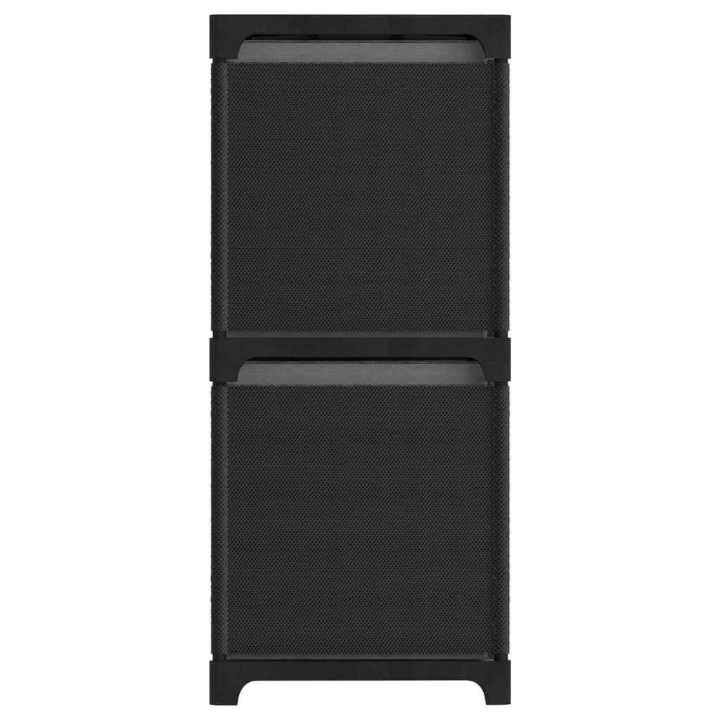 vidaXL Würfelregal mit 6 Boxen Schwarz 103x30x72,5 cm Stoff