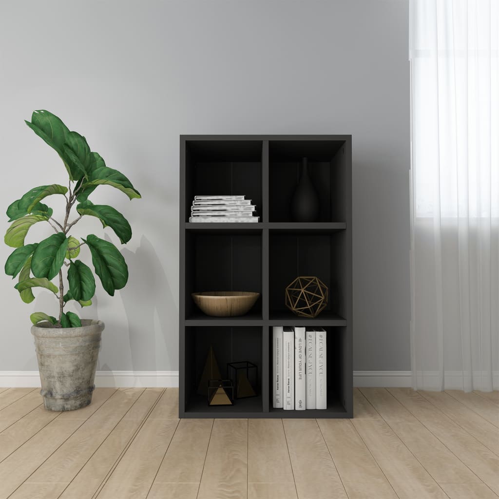 vidaXL Bücherregal/Sideboard Schwarz 66x30x98 cm Holzwerkstoff
