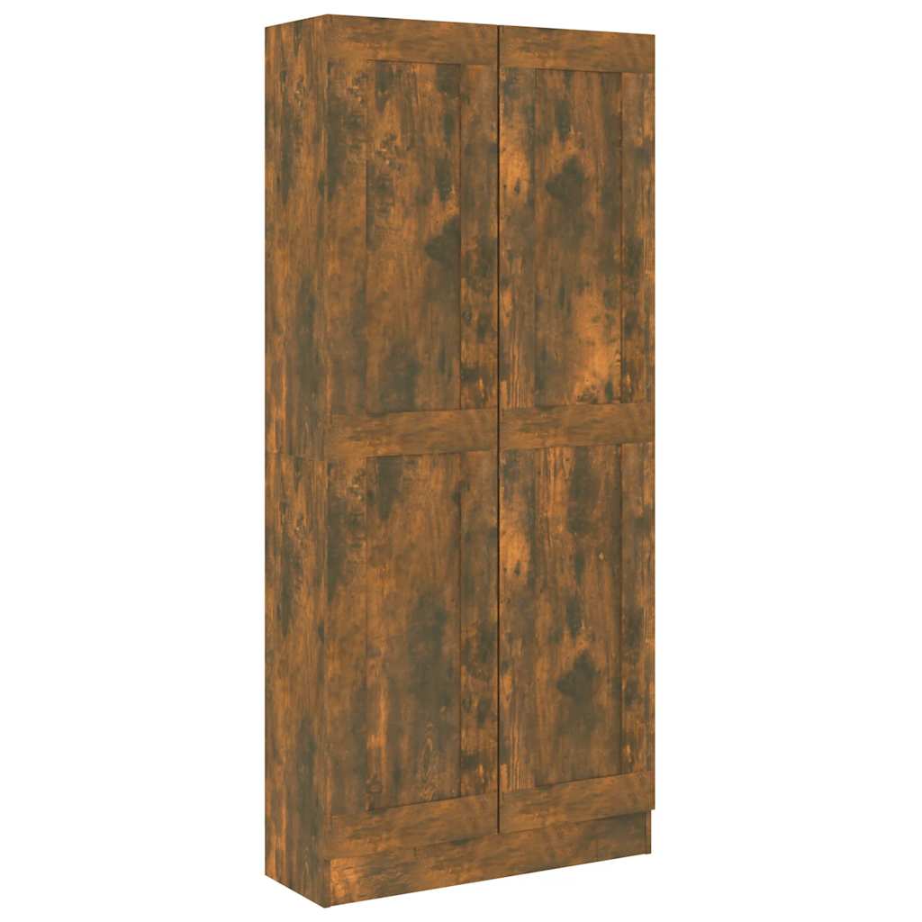 vidaXL Bücherschrank Räuchereiche 82,5x30,5x185,5 cm Holzwerkstoff