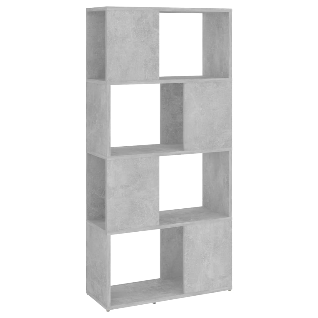 vidaXL Bücherregal/Raumteiler Betongrau 60x24x124,5 cm