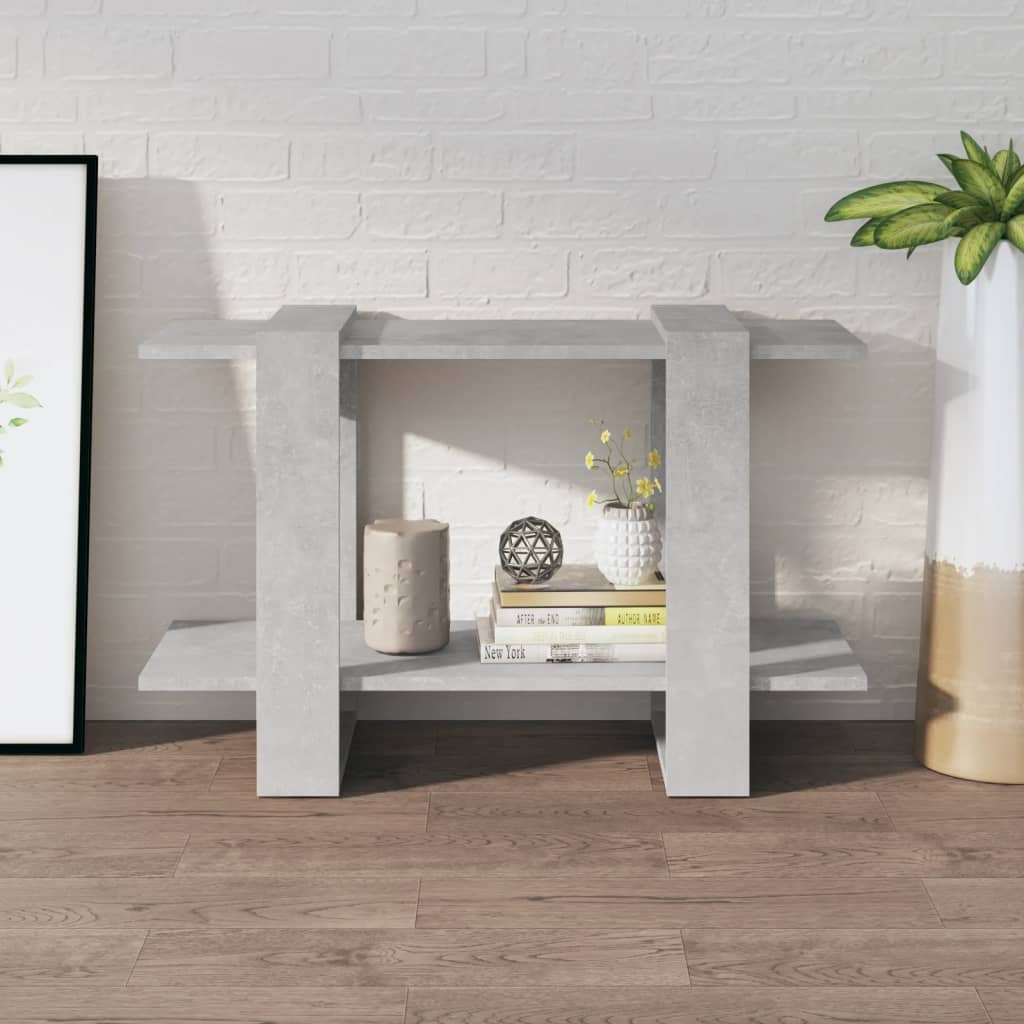 vidaXL Bücherregal/Raumteiler Betongrau 80x30x51 cm