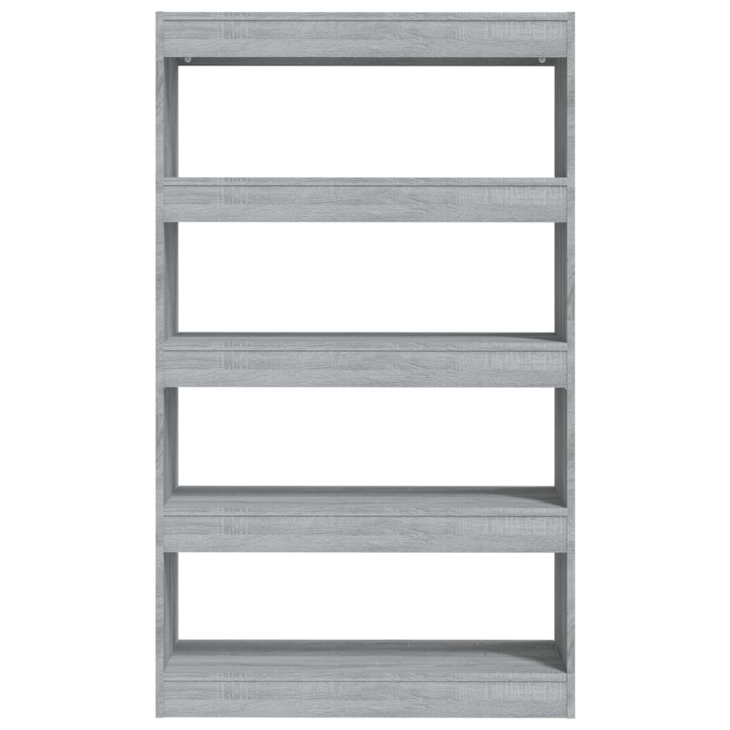 vidaXL Bücherregal/Raumteiler Grau Sonoma 80x30x135 cm Holzwerkstoff