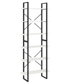 vidaXL Standregal Hoch Weiß 80x30x210 cm Massivholz Kiefer